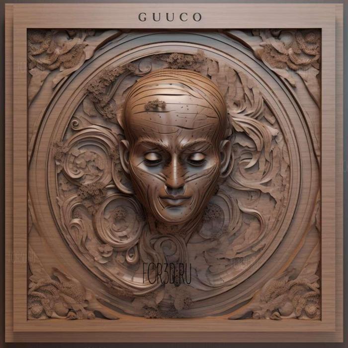 Guccio Gucci 2 stl model for CNC